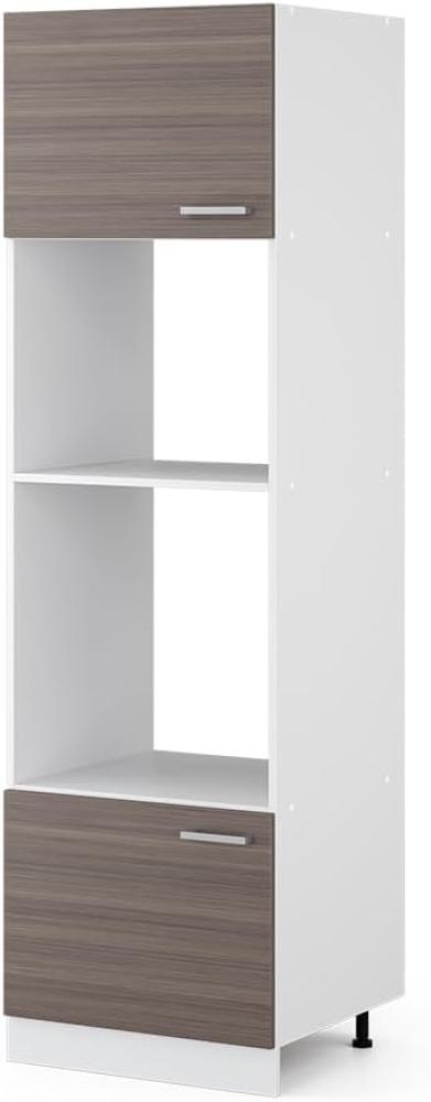 Vicco Küchenschrank R-Line Hängeschrank Unterschrank Küchenzeile Küchenunterschrank Arbeitsplatte, Möbel verfügbar in anthrazit und weiß (edelgrau ohne Arbeitsplatte, Mikrowellenumbauschrank 60 cm) Bild 1