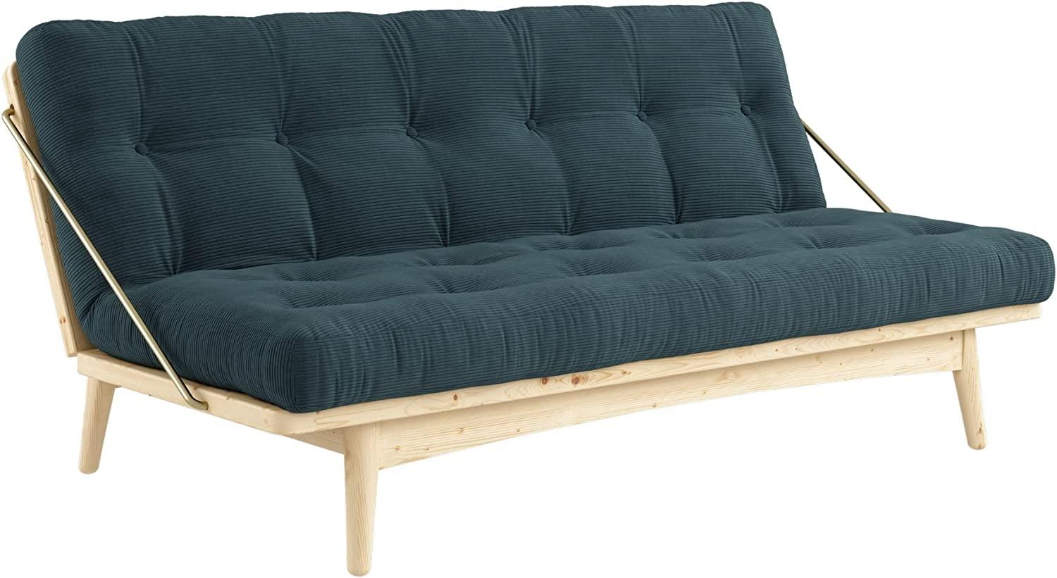 KARUP DESIGN FOLK Schlafsofa Cord Gestell Natur Matratze Pale Blau Bild 1