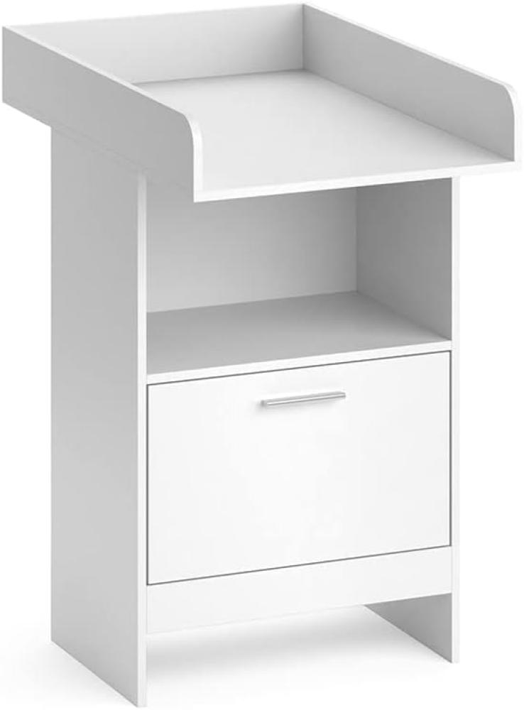 Vicco Wickeltisch Wickelkommode Wickelschrank Leo Wickelaufsatz Schublade Weiß Bild 1