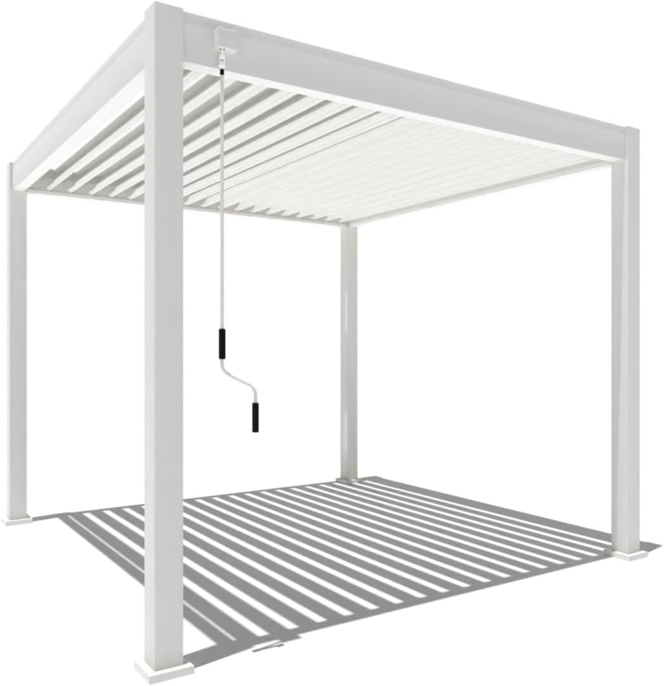 Weide Classic | Pergola Aluminium freistehend | 3x3 M | Lamellendach weiß Bild 1