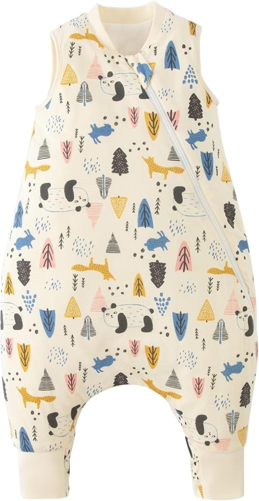 Duomiaomiao Baby Schlafsack, 1x Ganzjahresschlafsack, 1.5tog-beige Panda, 85cm / Babygröße 90-100cm, 100% Baumwolle Bild 1