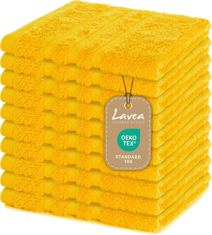 Lavea Seiftuch Elena, 30x30cm aus 100% Baumwolle, einzigartig weiche Seiftücher (Set, 10-St), ideal für die schonende Reinigung von Gesicht und Händen Bild 1