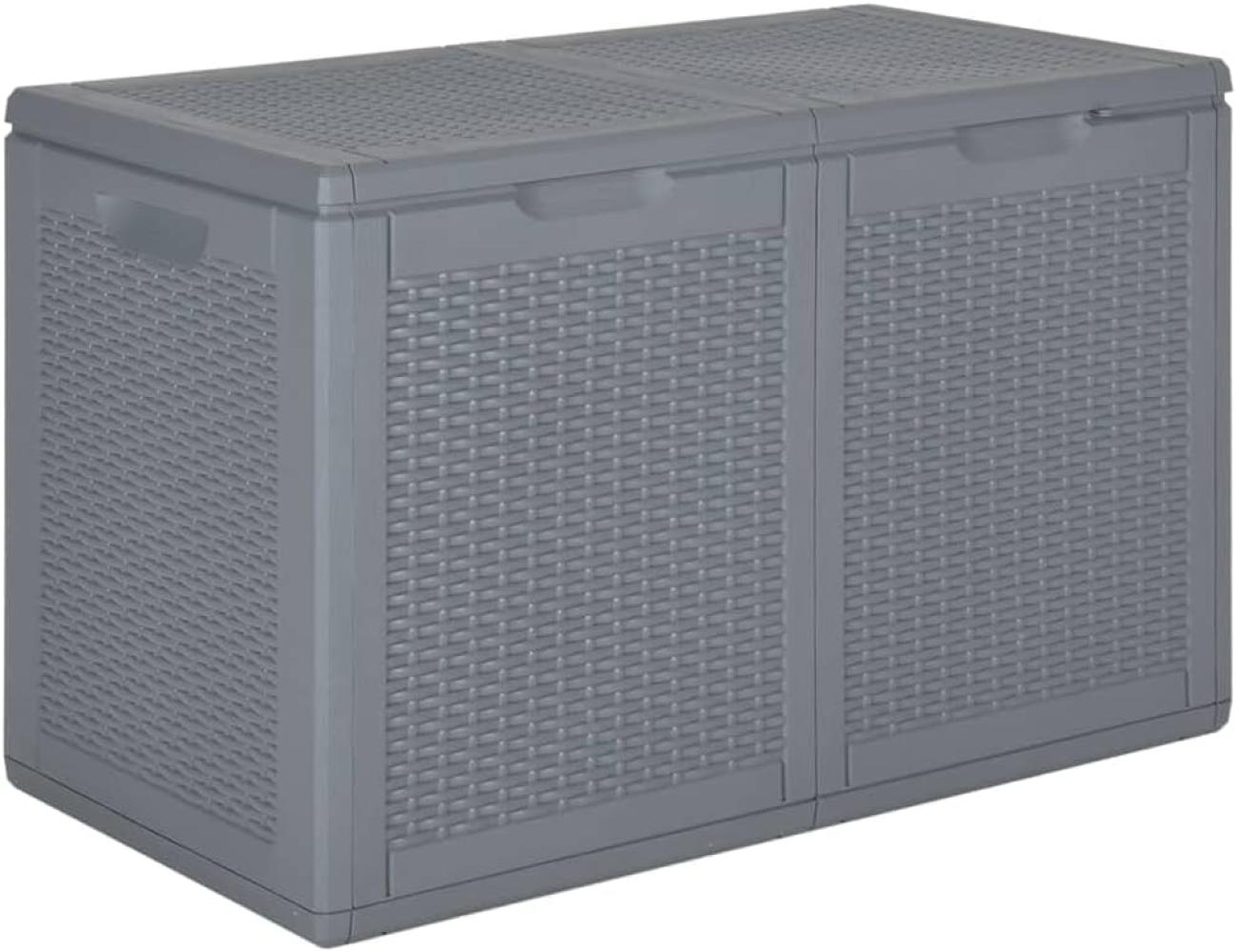 vidaXL Gartenbox Grau PP Rattan 180 L 364060 Bild 1