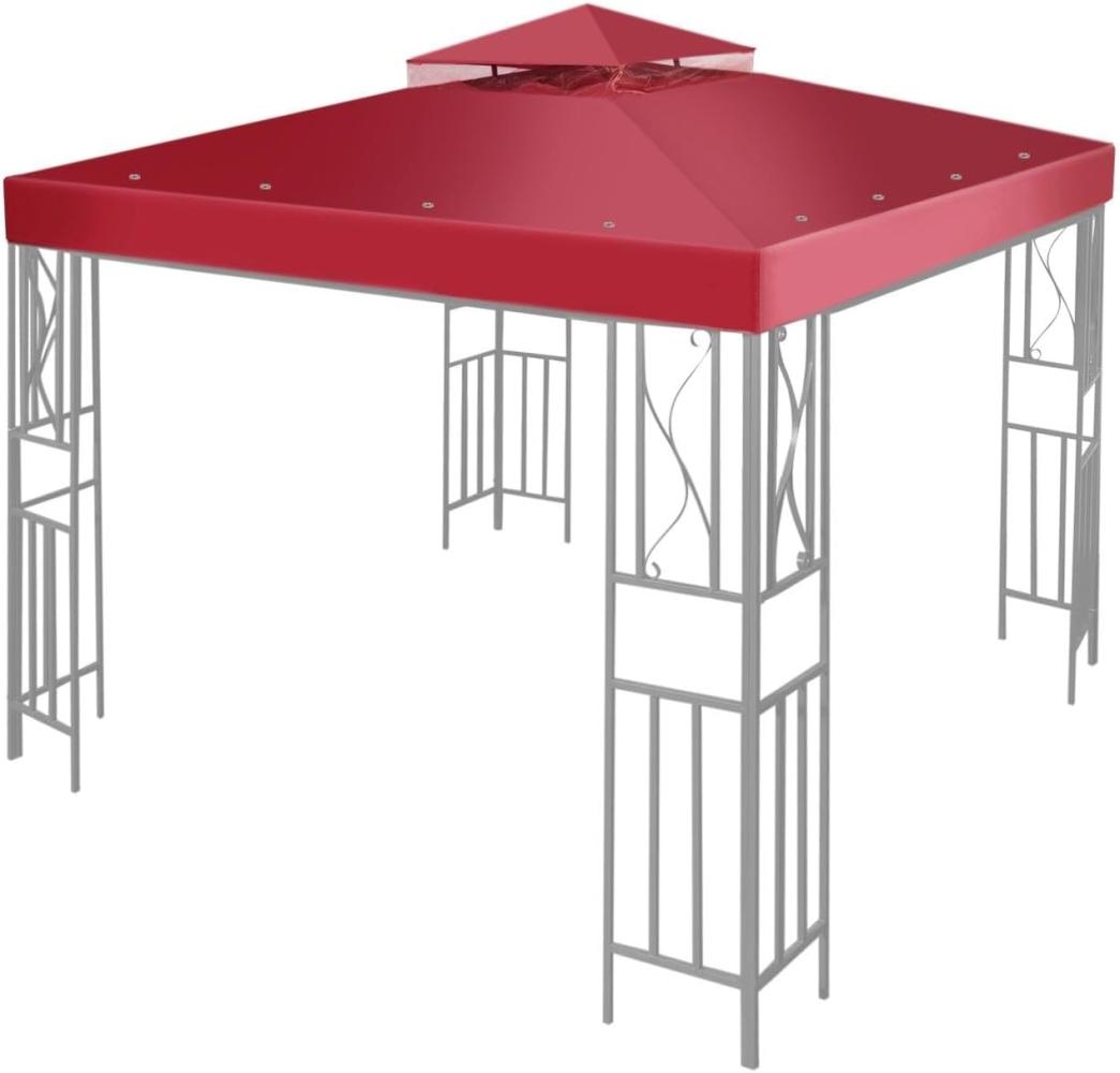 Flexzion Flexzion 12 X12 Pavillon Top Himmel Cover Dual Schicht mit Plain Edge Polyester UV30 Schutz Wasserdicht für Outdoor Garten Terrasse Rasen Sonne Schatten Rot Gartenpavillon Bild 1