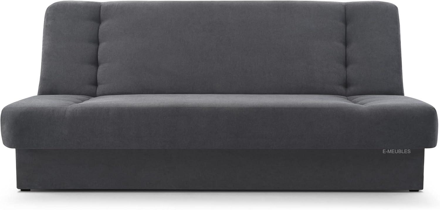 MOEBLO Schlafsofa Cyprus, Sofa Kippsofa Klappsofa Clic-Clack Couch für Wohnzimmer Federkern Sofagarnitur Polstersofa - 192x85x92 cm -, mit Bettkasten und Schlaffunktion Bild 1