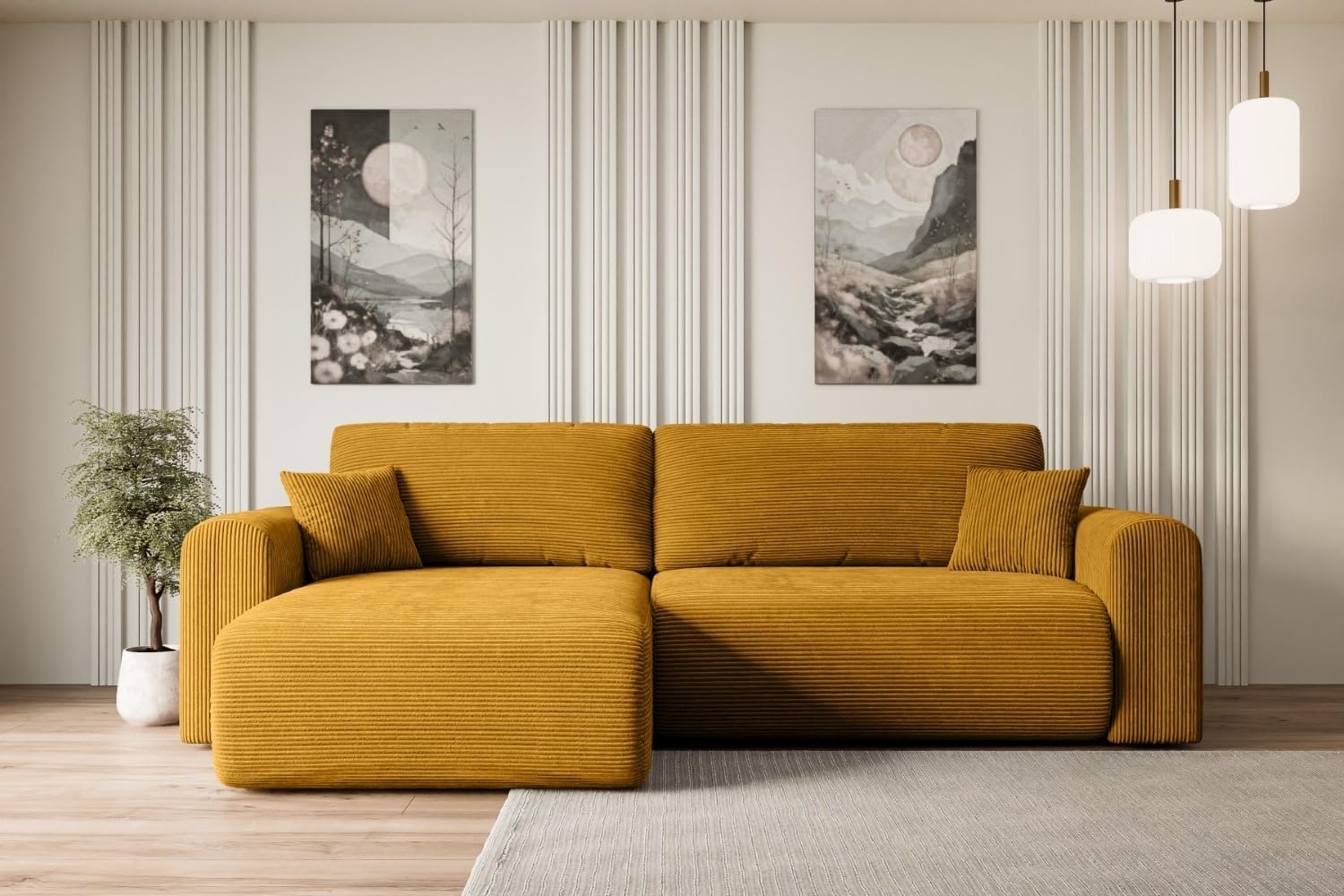 ALTDECOR Ecksofa ORRO-L, Couch mit Schlaffunktion, Wohnzimmer - Wohnlandschaft, Corner Sofa Bett Eckcouch Couch L-Form Schlafcouch Ausziehbar Bild 1