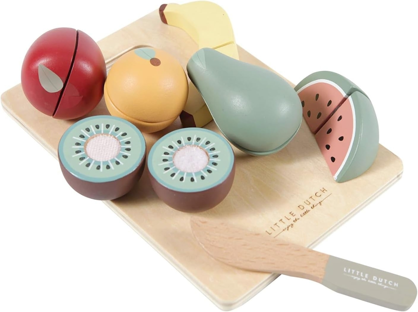 Little Dutch Holz Obst zum schneiden Holz natur Bild 1