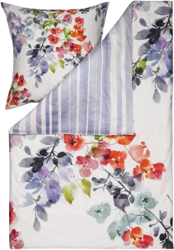 Estella Mako-Satin Bettwäsche 155x220 Bunch Blumenranken Wende bunt 4722-985 Bild 1