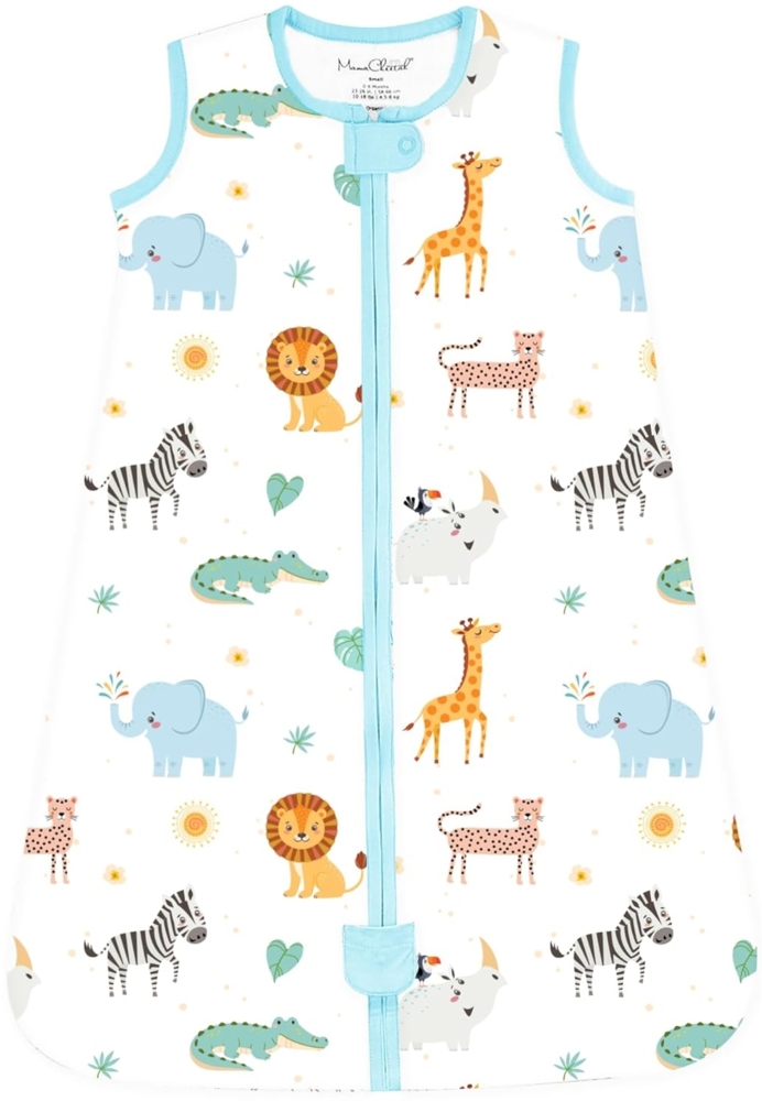 Mama Cheetah Baby Schlafsack 2.5 TOG, Bio-Baumwolle Baby tragbare Decke mit Zwei-Wege-Reißverschluss, Swaddle Übergang Baby Schlafsack für Neugeborene Säugling Kleinkind Junge Mädchen, 12-18 Monate Bild 1