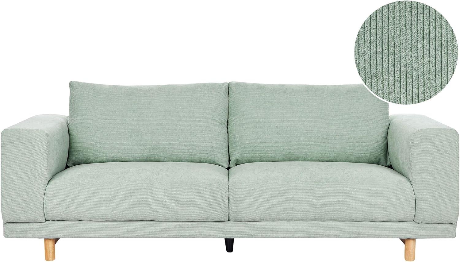 3-Sitzer Sofa Cord mintgrün NIVALA Bild 1