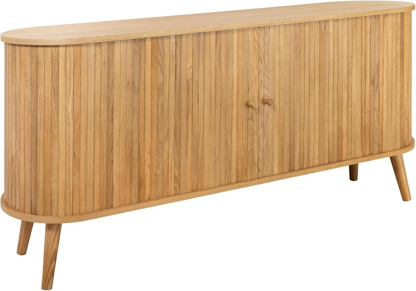 riess-ambiente Sideboard VALHALLA WOOD 160cm natur · Schrank mit 2 Schiebetüren & 4 Fächer (Einzelartikel, 1 St), Eiche · Kommode · Wohnzimmer · Retro Design Bild 1