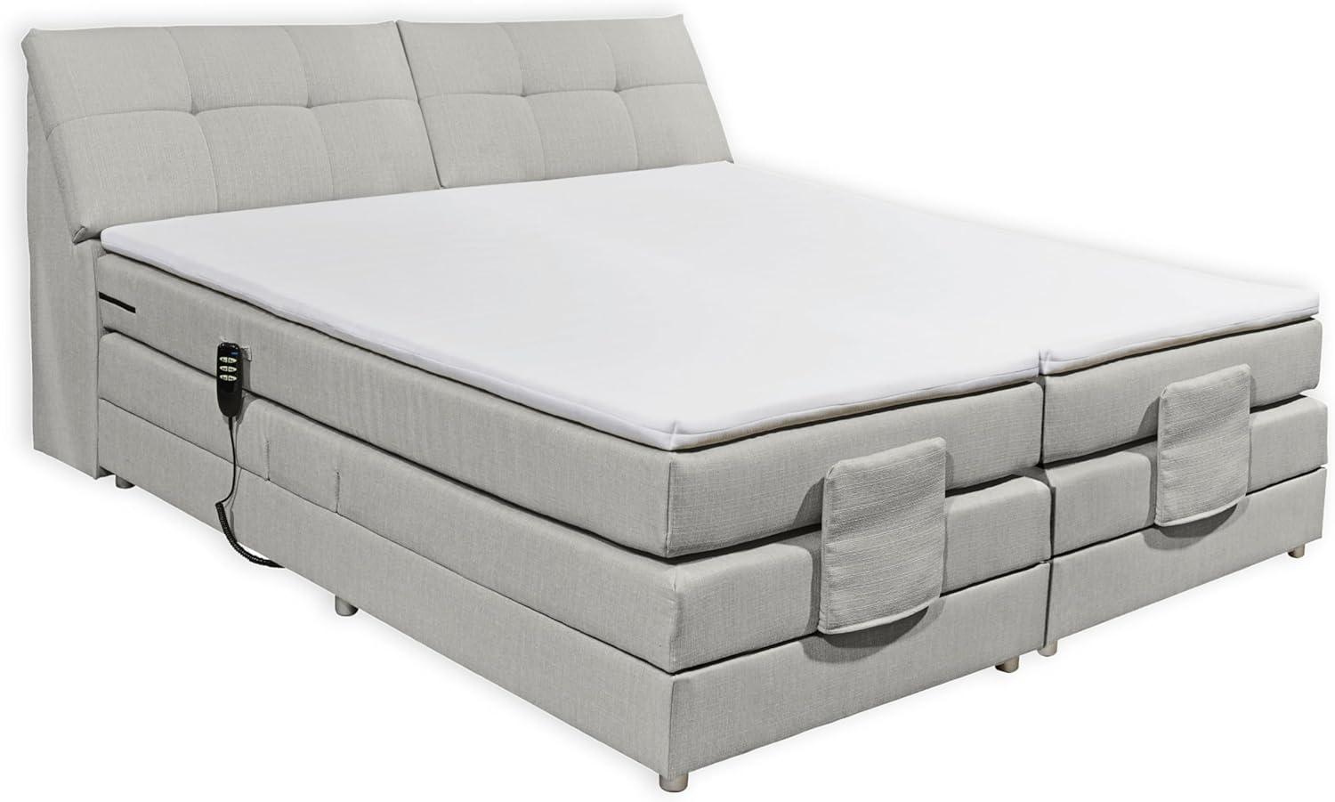 ED EXCITING DESIGN Boxspringbett Concord, inkl. Motor, Stauraum im Kopfteil und Topper Bild 1