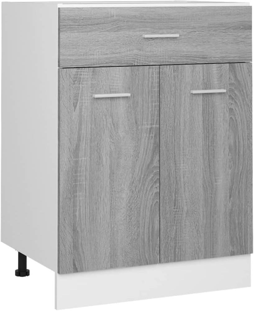 vidaXL Unterschrank mit Schublade Grau Sonoma 60x46x81,5 cm Bild 1