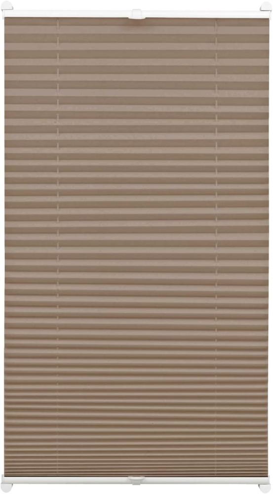 EASYFIX Plissee mit 2 Bedienschienen taupe 95 x 130 cm Bild 1