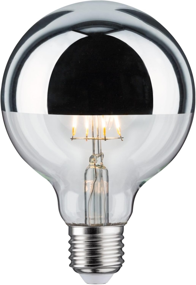 Paulmann 28673 LED Globe 6,5 Watt E27 Kopfspiegel Silber Warmweiß dimmbar Bild 1