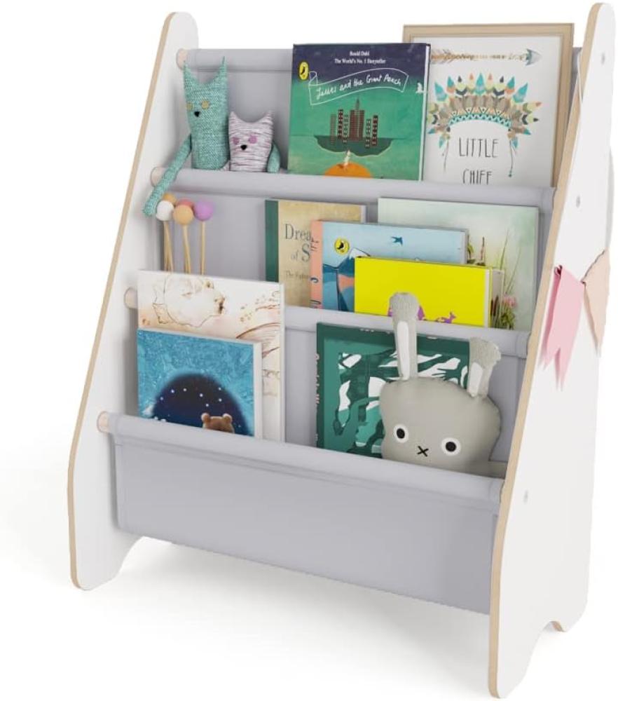 MAMOI® Bücherregal für Kinder, Bücherkiste für kinderzimmer, Book Shelf, Buchregal, Wandregal kinderregal, Kinderbücherregal, Bücherbank aus Holz, Kindermöbel für kleines Kind Montessori Bild 1