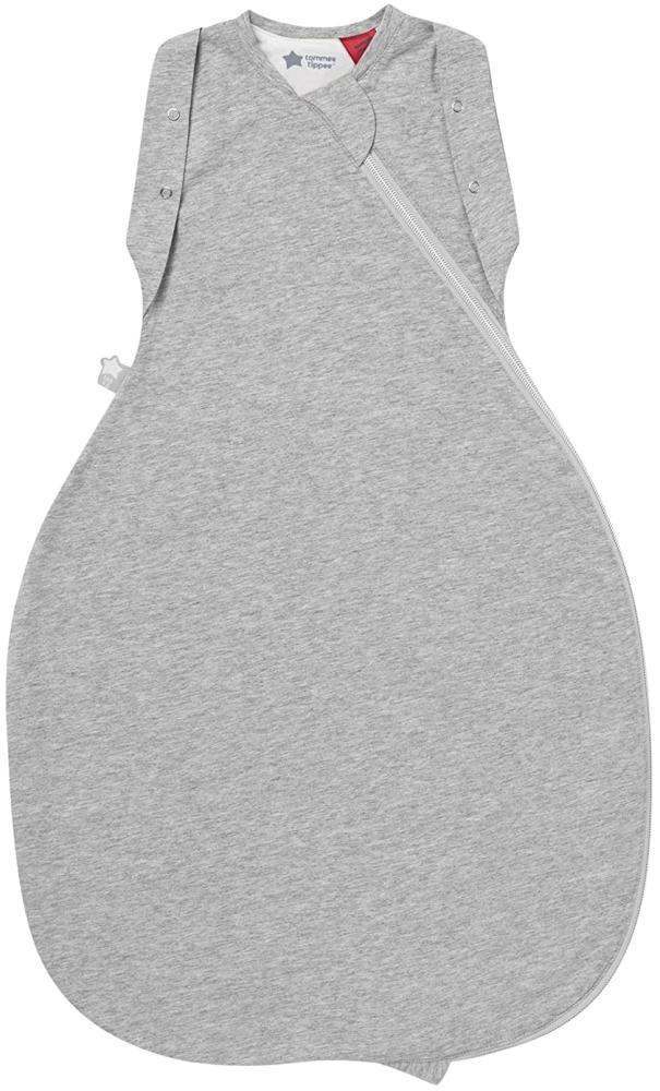 Tommee Tippee Babyschlafsack, The Original Grobag, Hüftgerechtes Design, Weiches Gewebe mit Hohem Baumwollanteil, 3-6 Monate, 1,0 TOG, Sky Grey Marl Bild 1