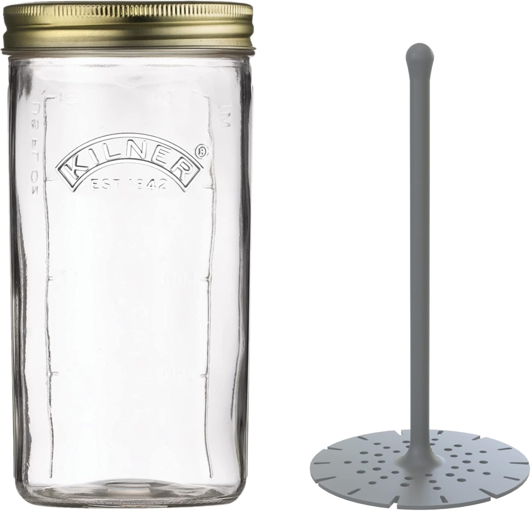 Kilner Weithalsglas mit Heber 1 L Bild 1
