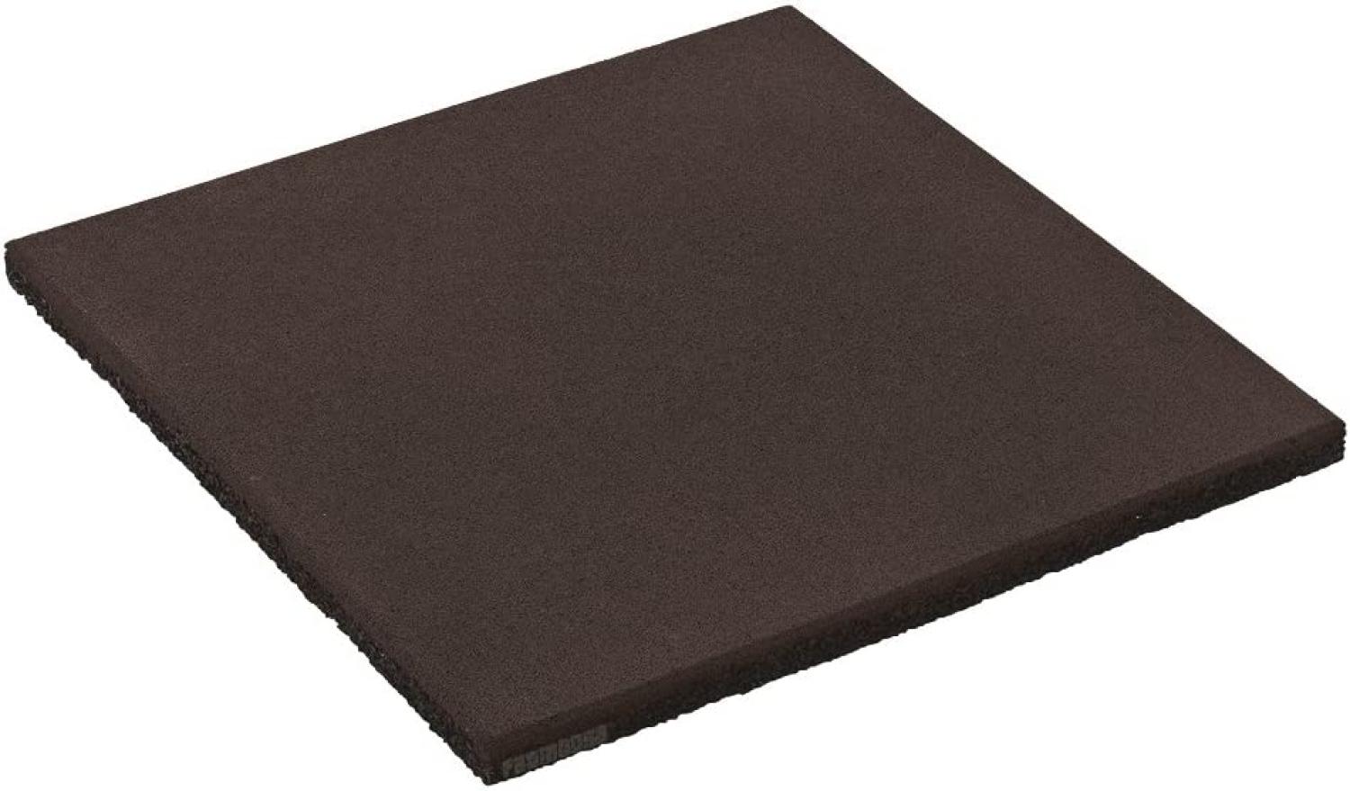 FATMOOSE Sicherheitsmatte SoftSafe L Fallschutzmatte Gummimatte, 50x50x2,5cm, schwarz, Gummi Bild 1