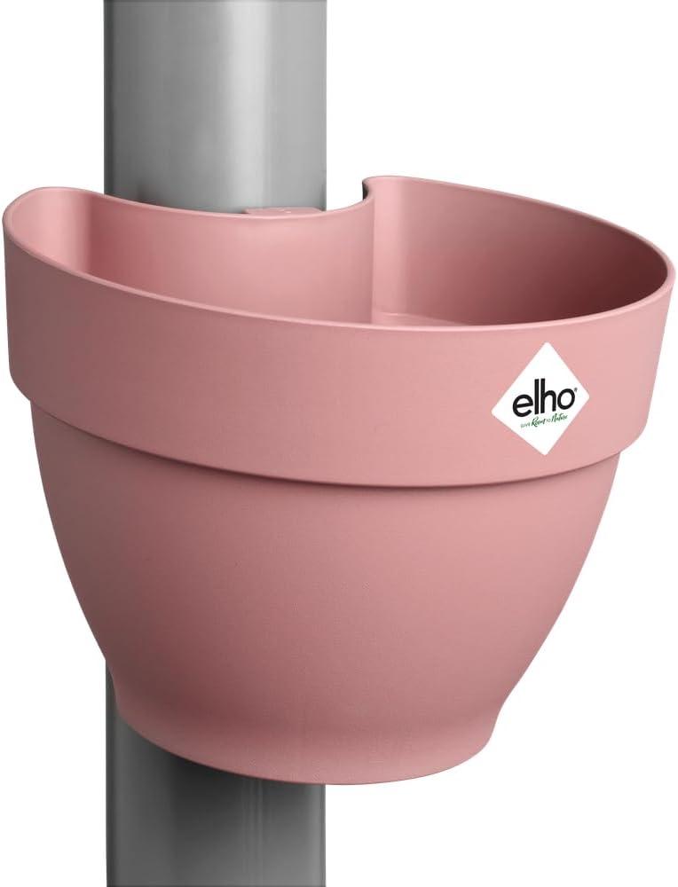 elho Vibia Campana Fallrohrpflanzgefäss 40 - Blumentopf für Regenrohr - vertikaler Garten - 100% recyceltem Plastik - Ø 21. 6 x H 16. 3 cm - Rosa/Puderrosa Bild 1