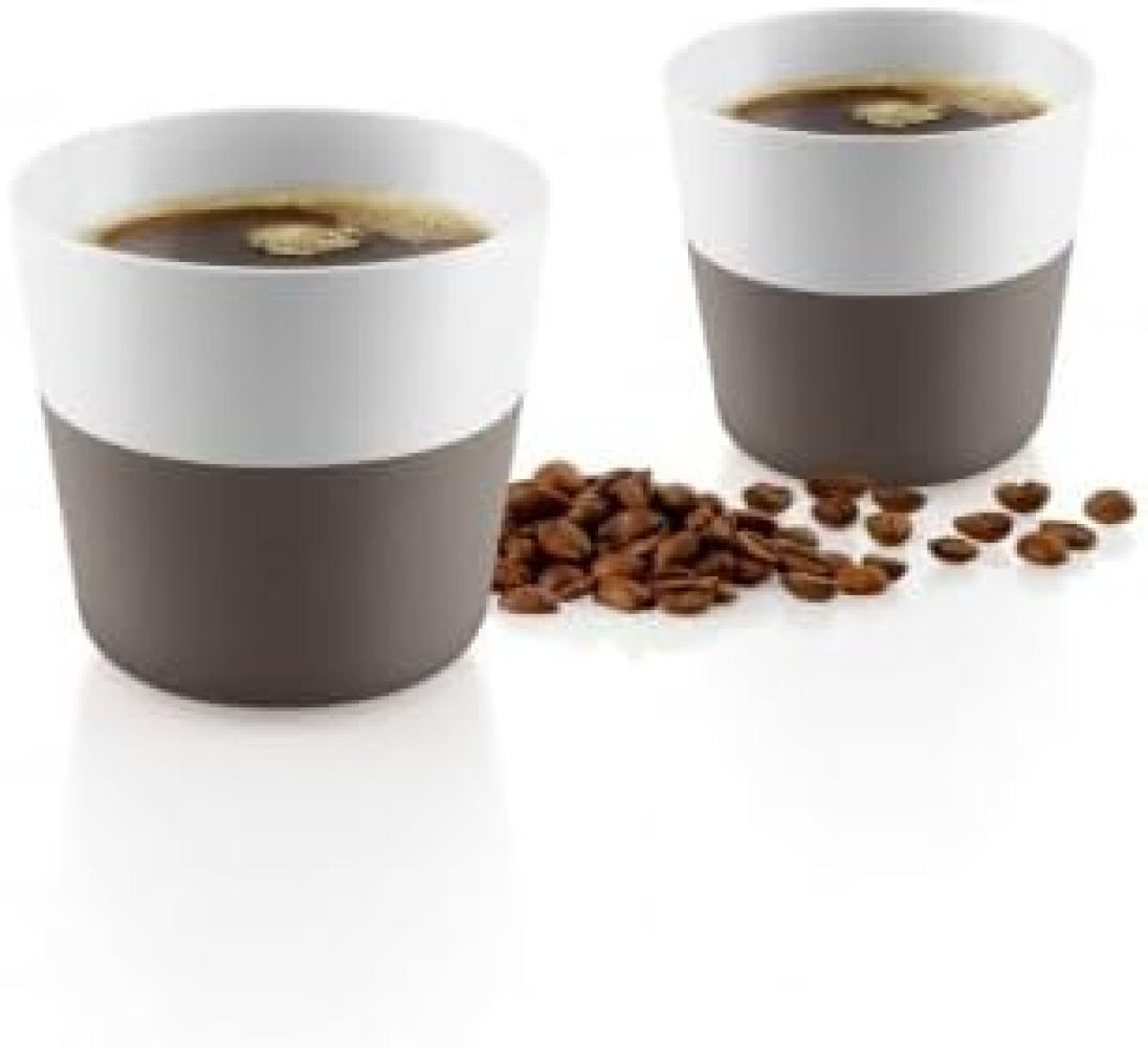 Eva Solo Lungo-Becher Taupe 2er Set, Kaffeebecher, Porzellan, Silikon, Braun, 230 ml, 501098 Bild 1