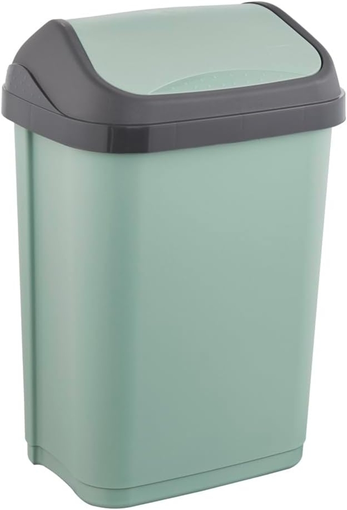 keeeper Mülleimer mit Schwingdeckel, 10 l, 25,5 x 19 x 38 cm, Swantje, Grün (Nordic Green) Bild 1