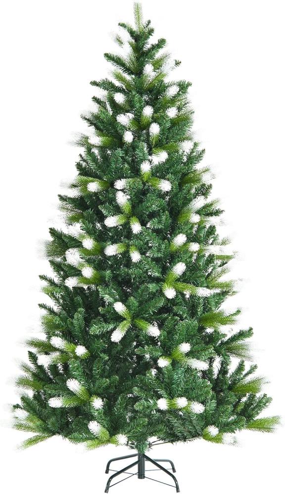 COSTWAY 180cm Weihnachtsbaum, künstlicher Tannenbaum mit 850 PVC-Zweigen, klappbarer Metallst?nder, winterliche Christbaum für Festdekoration Indoor Outdoor Bild 1