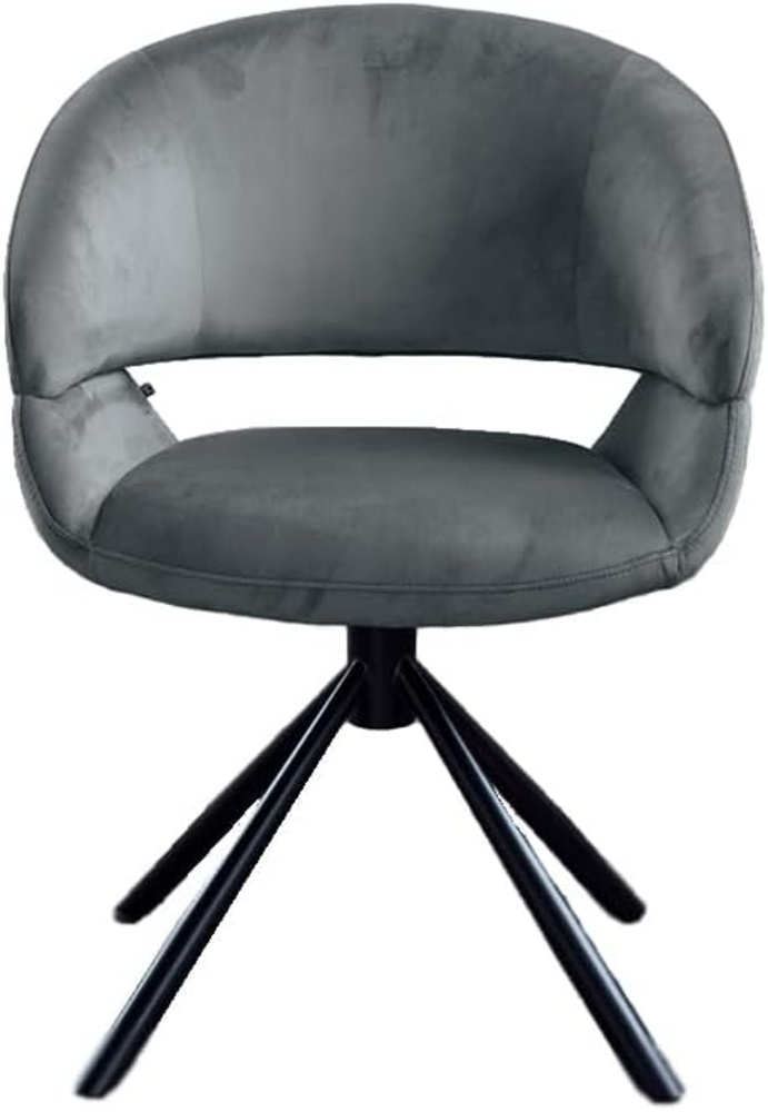 KAWOLA Polsterstuhl LARA (1 St), Esszimmerstuhl Drehstuhl Velvet verschiedene Farben Bild 1