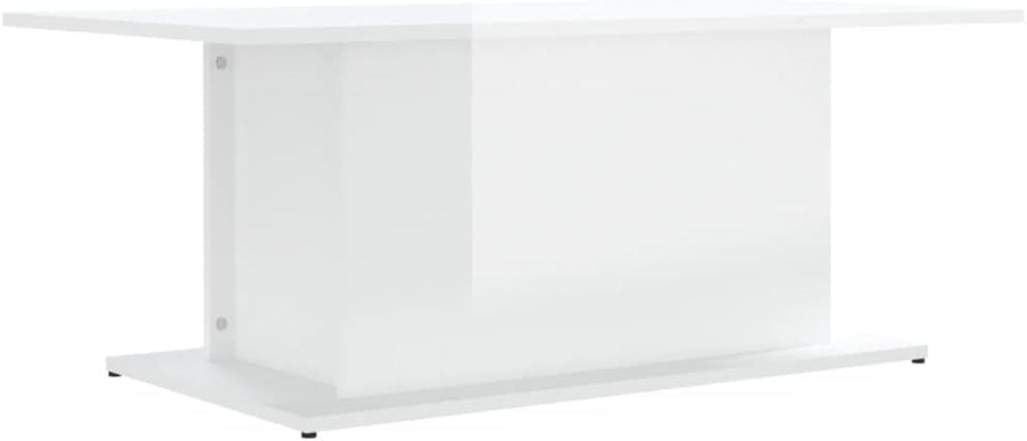 vidaXL Couchtisch Hochglanz-Weiß 102x55,5x40 cm Holzwerkstoff 810313 Bild 1
