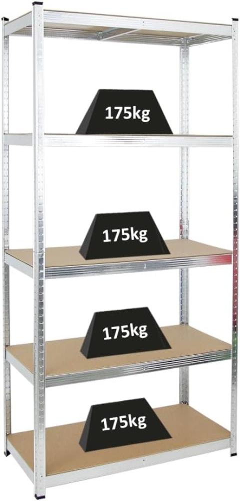 PROREGAL Schwerlastregal Giant Ragnar für Gesamtlast 875kg Maße: 200x100x50 Verzinkt, Kellerregal, Steckregal, Garagenregal, Lagerregal Bild 1