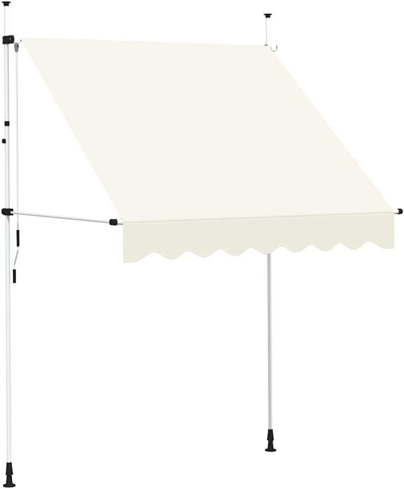 vidaXL Einziehbare Markise Handbetrieben 200 cm Cremeweiß 143694 Bild 1