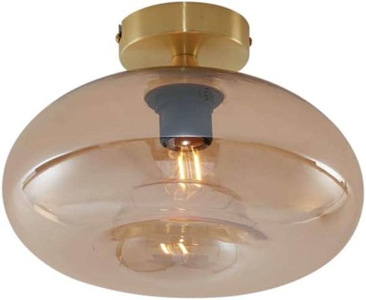 Qazqa Deckenleuchte Busa, ohne Leuchtmittel, E27, Gold/Messing, Art Deco, Glas, 1-flammig Bild 1