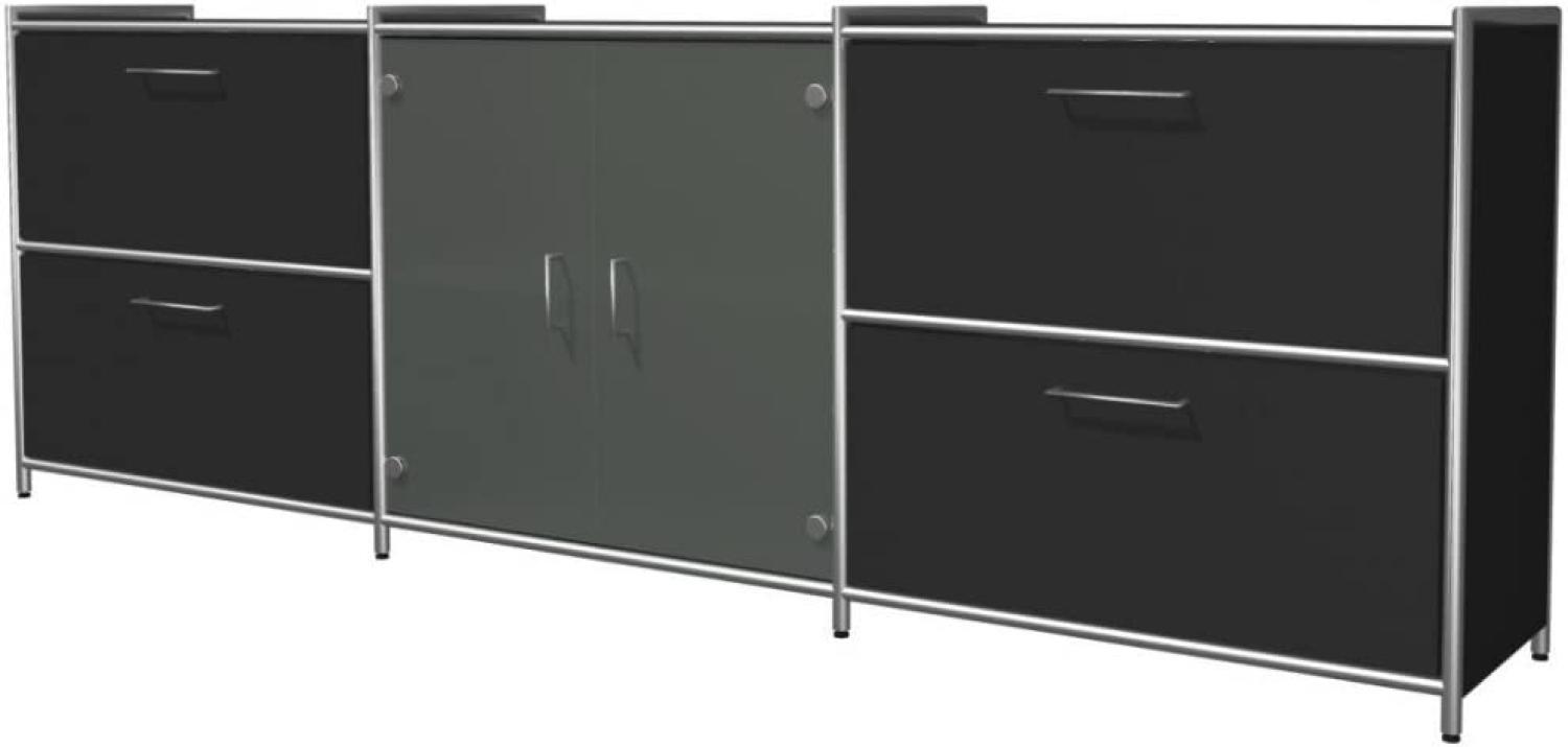 Großes Sideboard Artline, 236x38x78 cm, Anthrazit Bild 1