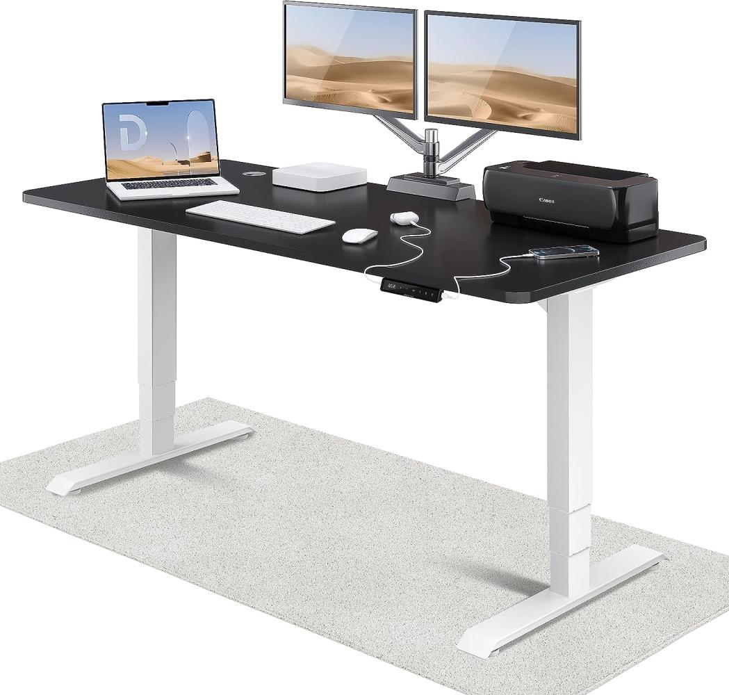 Höhenverstellbarer Schreibtisch (180 x 80 cm) - Schreibtisch Höhenverstellbar Elektrisch mit Flüsterleisem Dual-Motor & Touchscreen - Hohe Tragfähigkeit - Stehtisch von Desktronic Bild 1