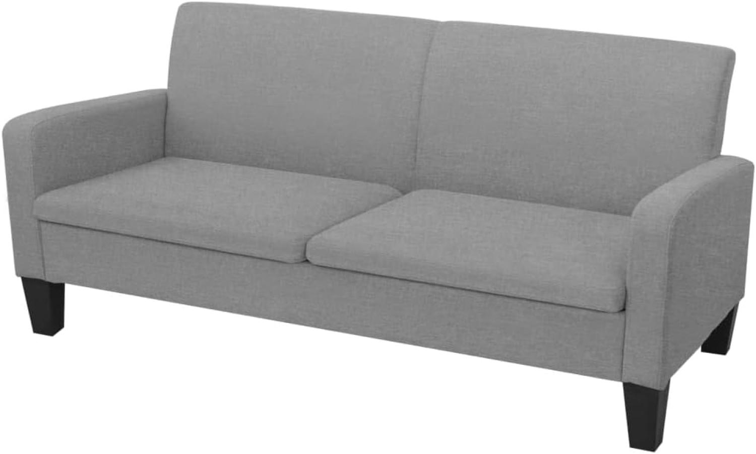 vidaXL Sofa 3-Sitzer 180x65x76 cm Hellgrau 244711 Bild 1