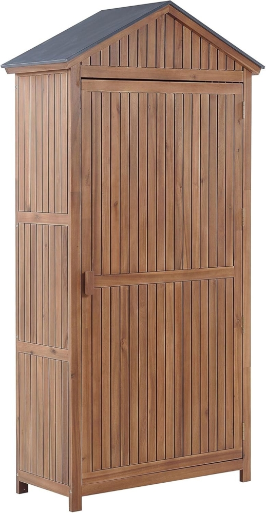Gartenschrank SAVOCA Akazienholz 100 cm 40 cm Braun Bild 1