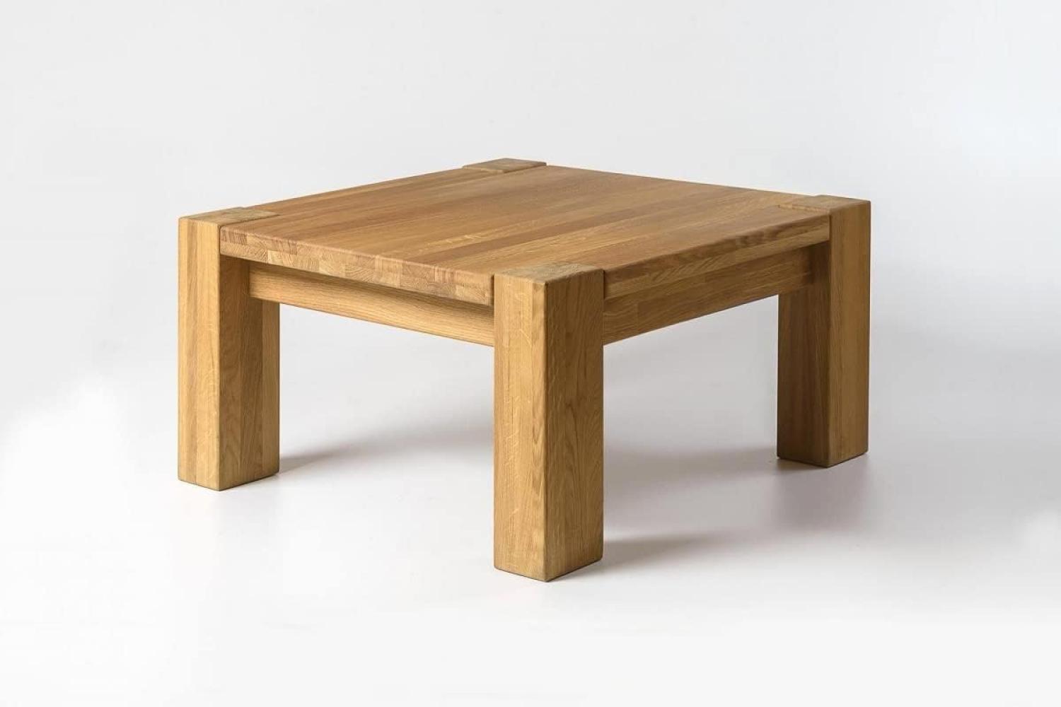 Couchtisch 70x70 cm 'Gilbert' Wildeiche massiv Bild 1