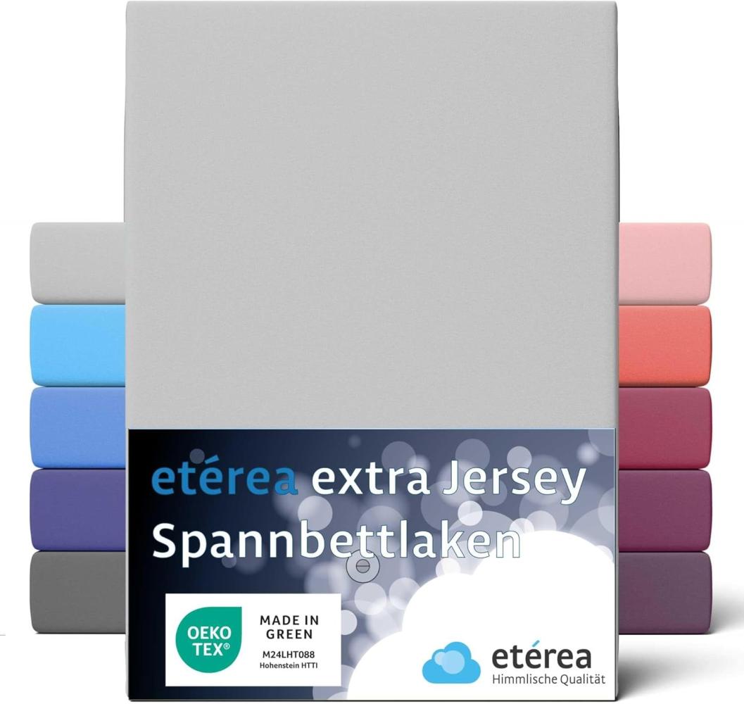 etérea Extra Jersey Spannbettlaken Silber 140x200 - 160x220 cm Bild 1