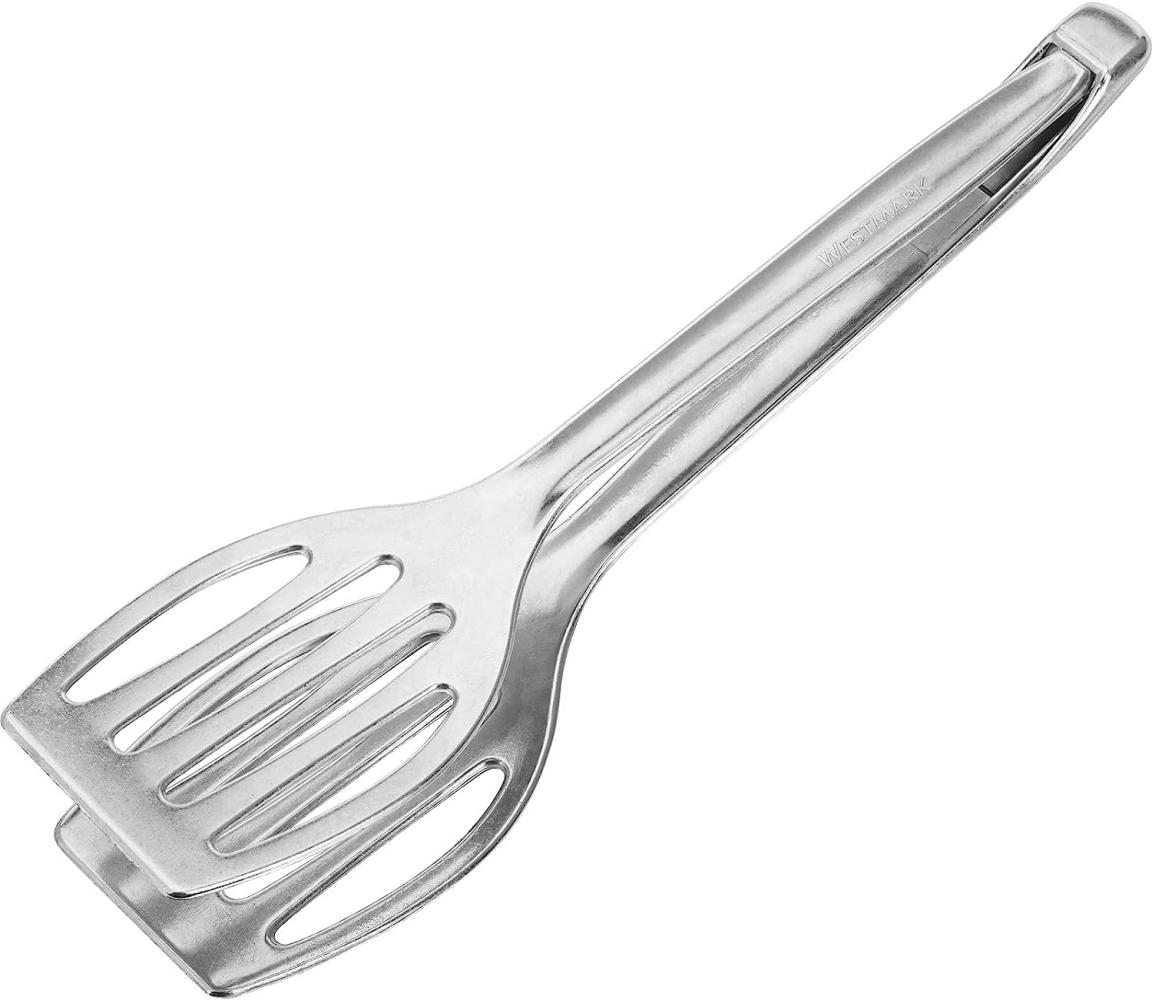 Westmark Doppel-Pfannenwender-Grillzange, Retro-Design, Länge: 27,5 cm, Aluminium, Duetto, Silber, 2110RT60 Bild 1