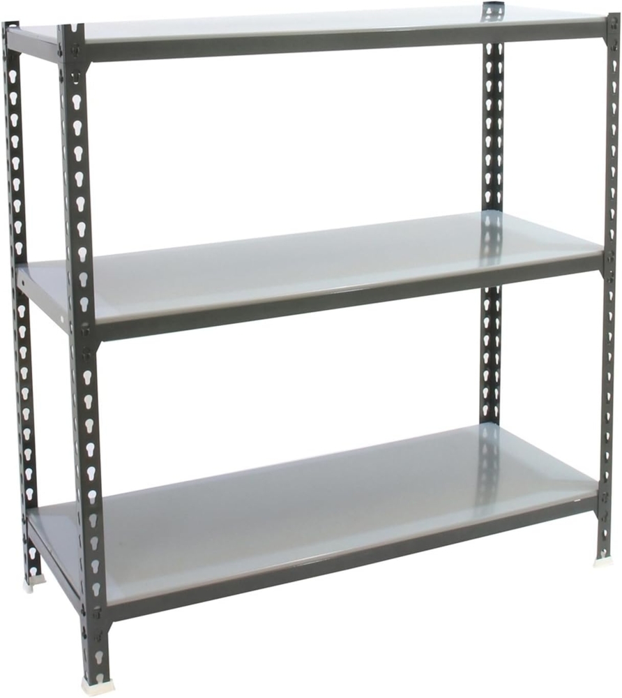 Simonrack Schwerlastregal, Lagerregal, 100 x 100 x 50 cm, Metallregal, Kellerregal, Biegestelle 180 kg, 3 Fachböden, Anthrazit/Verzinkt - Simonclick Bild 1