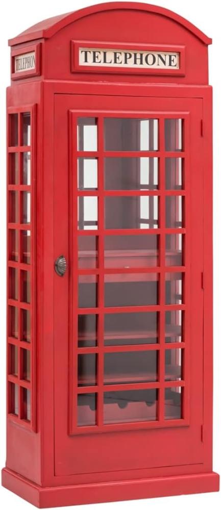 Barschrank Telefonzelle Rot Bild 1