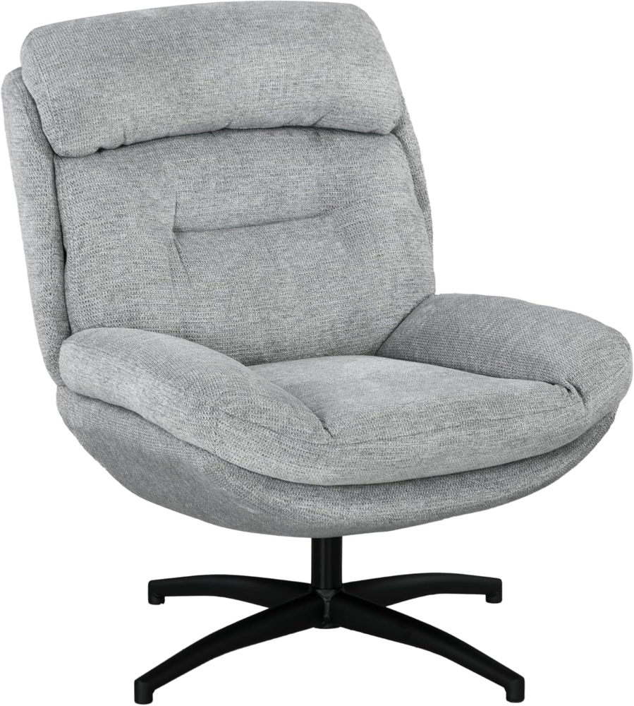 HOMCOM Relaxsessel Drehbar Loungesessel mit Wasserabweisend Chenille-Optik (Polsterstuhl, 1-St, Sessel), für Wohnzimmer, Grau Bild 1