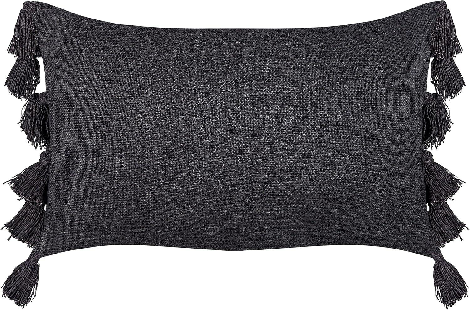 Dekokissen Ohne Muster LYTHRUM Baumwolle 55 x 35 cm Schwarz Bild 1