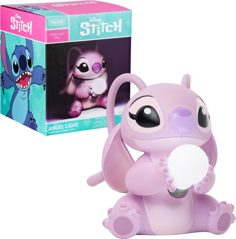 Angel Lampe – Offiziell lizenzierte Lilo und Stitch Lampe, Disney-Sammelgeschenk, Nachttisch, Schlafzimmer, Nachtlicht-Dekor | Paladone Bild 1