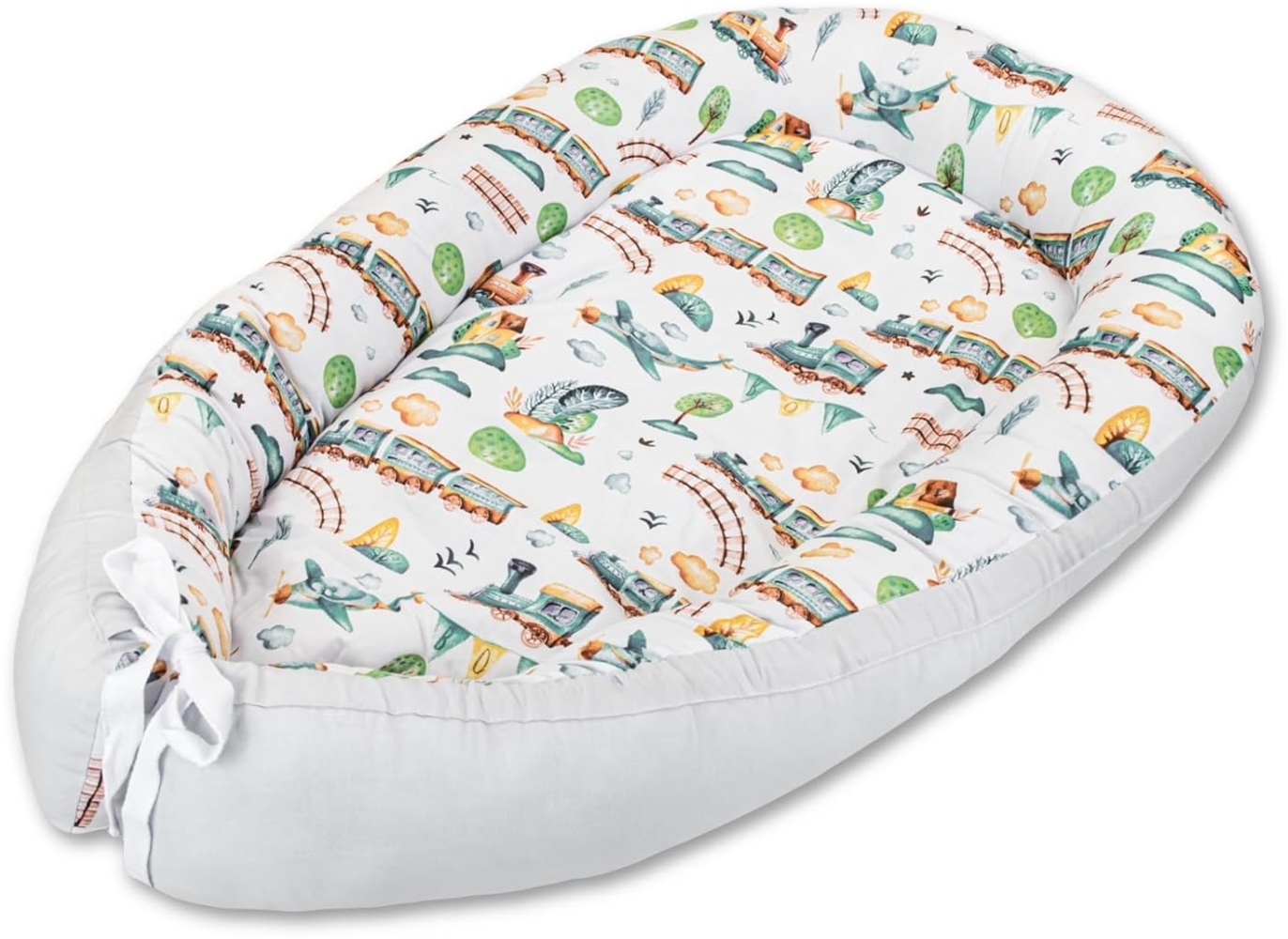 LULANDO Babynest, multifunktionales Kuschelnest für Babys und Säuglinge, Standard 100 von Oeko-Tex, Nestchen, Reisebett, 100% Baumwolle, antiallergisch, hergestellt in der EU Bild 1