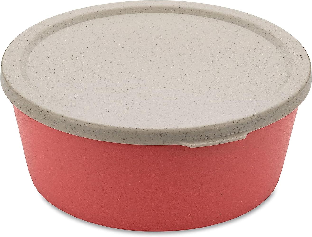 Koziol Schale Connect Bowl Mit Deckel, Schüssel, Kunststoff-Holz-Mix, Nature Coral, 400 ml, 7202704 Bild 1