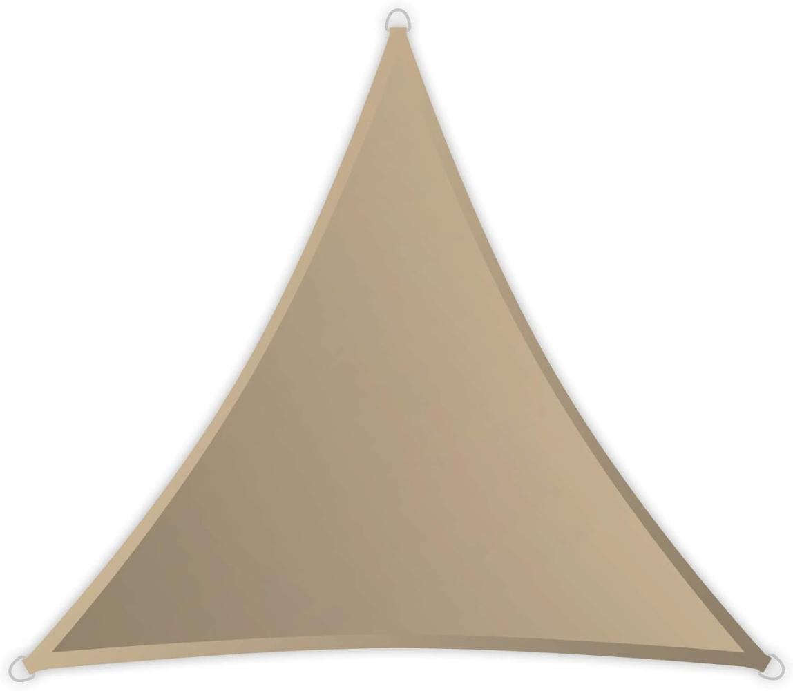 Windhager SunSail Riviera, Sonnensegel, Sonnenschutz, UV-Schutz, witterungsbeständig, wasserabweisend, Dreieck 3, 6x3,6 m gleichschenkelig, 10888, khaki, 3,6 m Bild 1