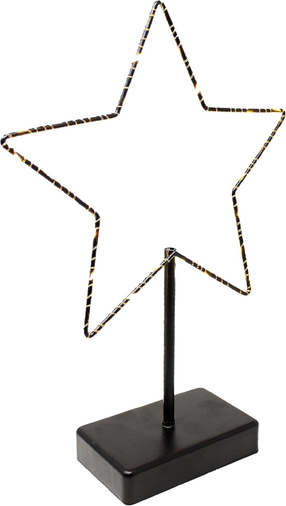 ToCi LED Stern Deko-Aufsteller Stern LED-Beleuchtung Metall-Leuchter 30 LED 22x34 cm Bild 1