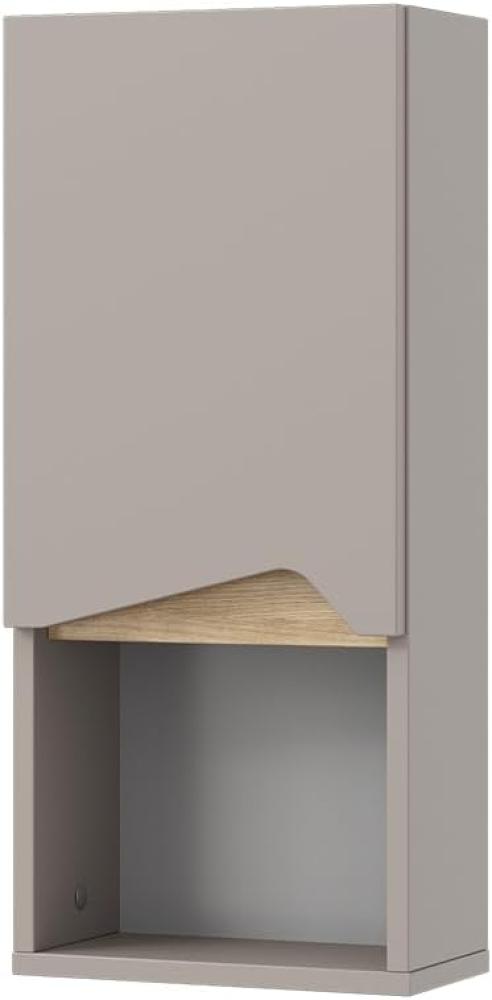 Vicco Hängeschrank Marelle Greige Eiche 30 x 67 cm mit Tür und offenem Fach Bild 1