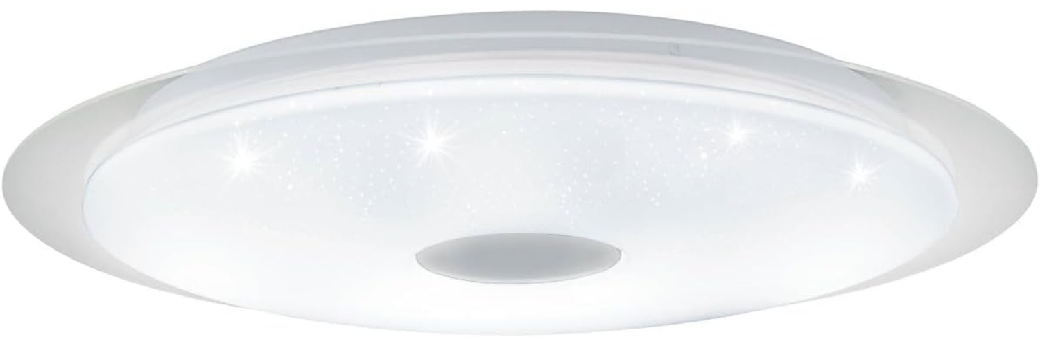Eglo 98219 LED Deckenleuchte MORATICA-A weiß, transparent weiß, silber Ø57cm H:7,5cm Bild 1